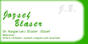 jozsef blaser business card
